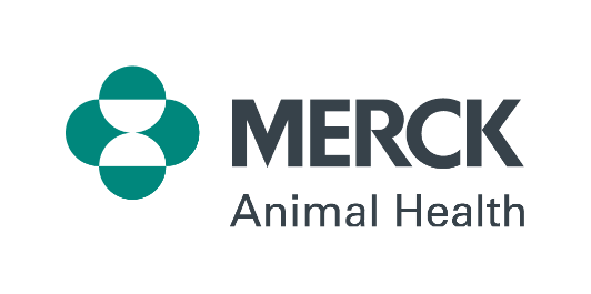 "Merck Animal Health" in black letters with a green and white logo to the left of the text