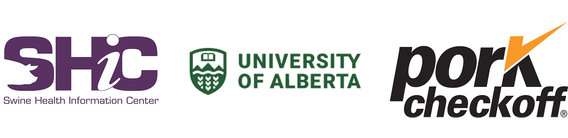Logos of Conference Partners, SHIC, University of Alberta and National Pork Board